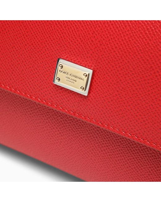 Borsa a mano sicily piccola rossa di Dolce & Gabbana in Red