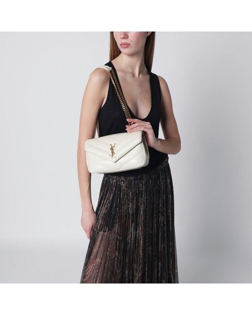 Saint Laurent Natural Loulou Small Bag Leather