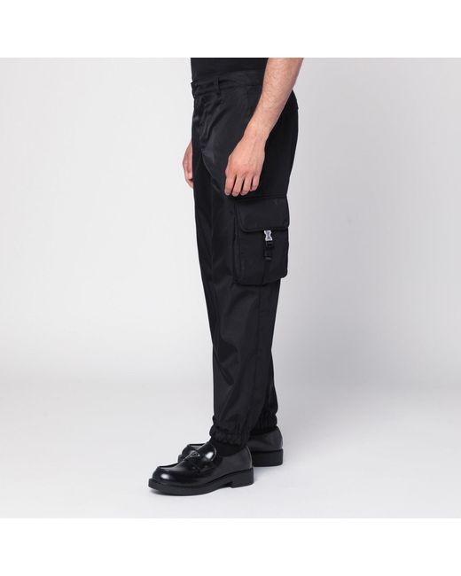 Prada Black Re-Nylon Trousers for men