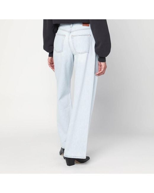 Anine Bing White Hellblaue Jeans Aus Bio-Denim