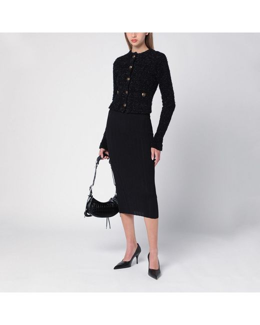 Balenciaga Black Short Cardigan