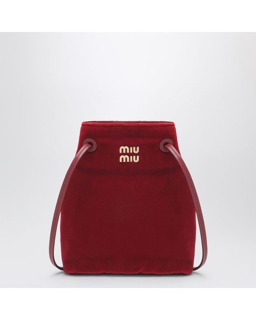 Miu Miu Red Velvet Pouch