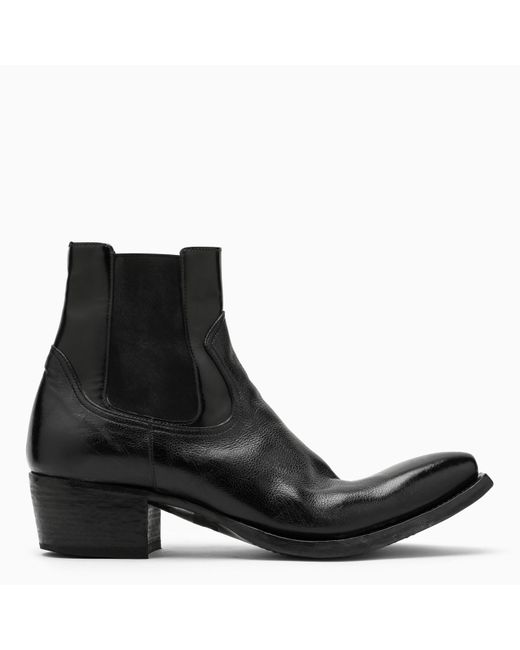 Prada Black Leather Low Boot - Black for Men | Lyst