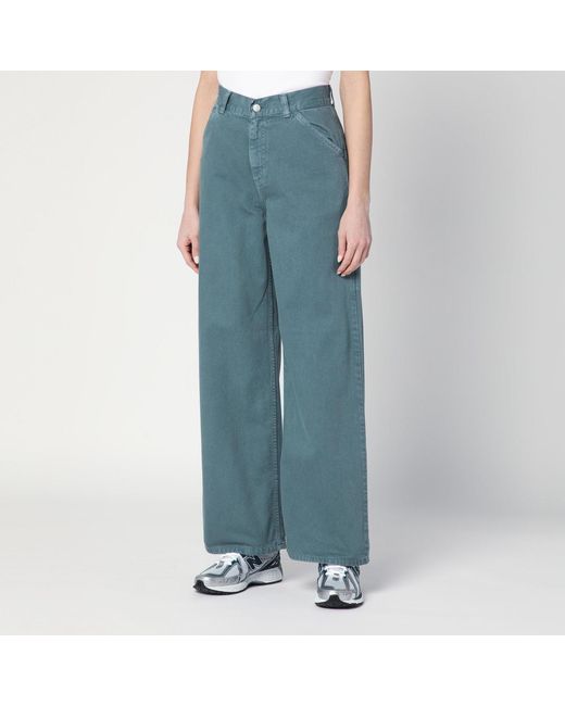 Carhartt Blue Jens Pant In Silver Pine