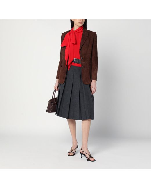 S.w.o.r.d 6.6.44 Chocolate-coloured Jacket In Suede