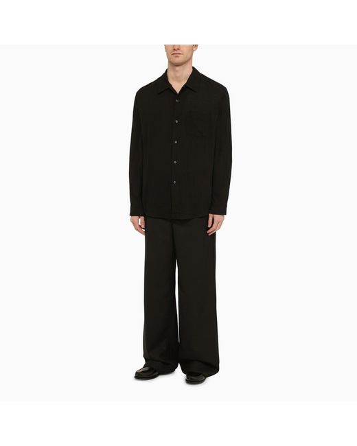 Pantalone ampio in misto lana di Séfr in Black da Uomo