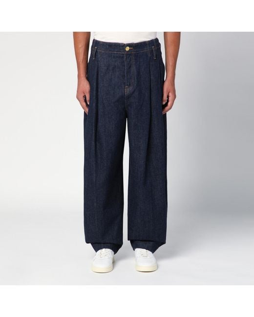 KENZO Blue Loose Jeans In Japanese Denim for men