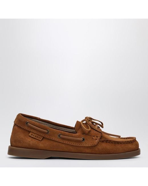 Manebí Brown Suede Boat Shoes