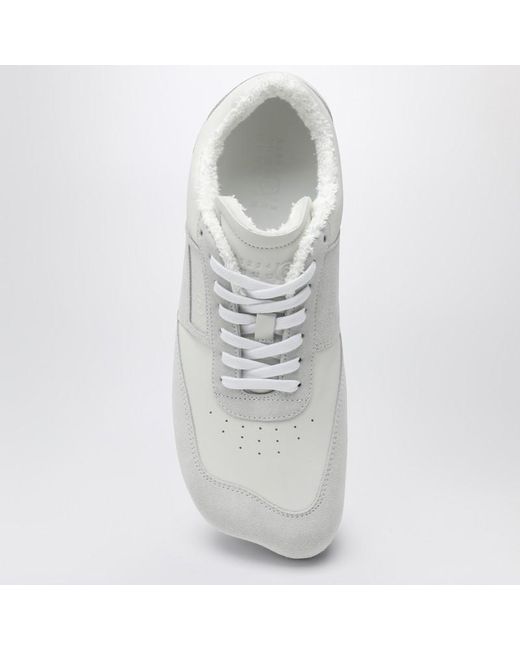 Baskets En Cuir Et Daim Blanc MM6 by Maison Martin Margiela pour homme en coloris White