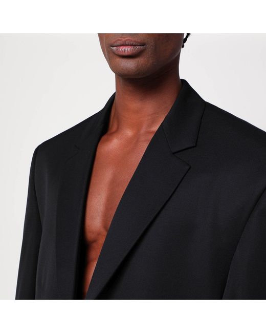 Balenciaga Black Single-breasted Jacket In Wool for men