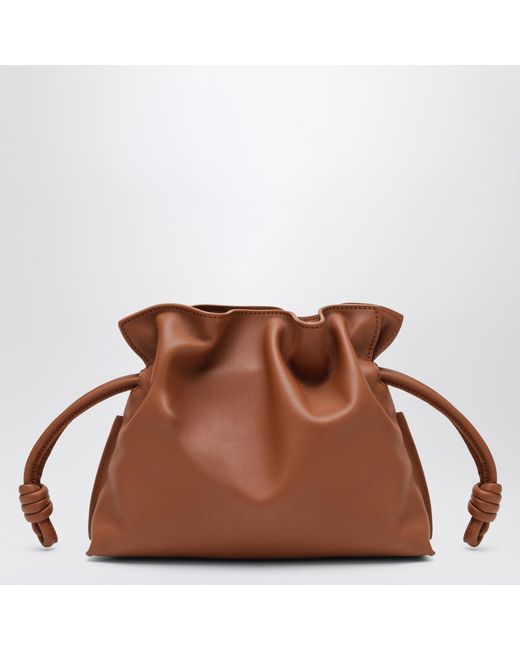 Loewe Brown Mini Flamenco Clutch Bag