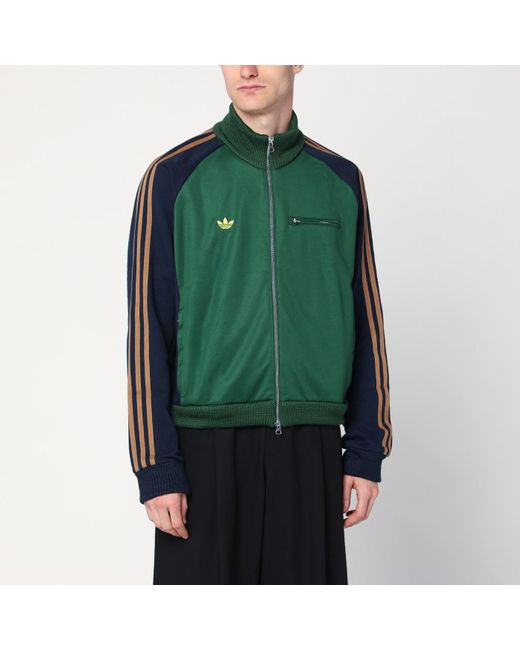 adidas x Brain Dead Green /blue Zip Sweatshirt With Logo for men