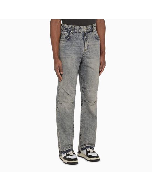 Jeans r2 in denim effetto slavato di Represent in Gray da Uomo
