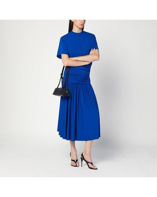 Ferragamo Blue Dress With Draping