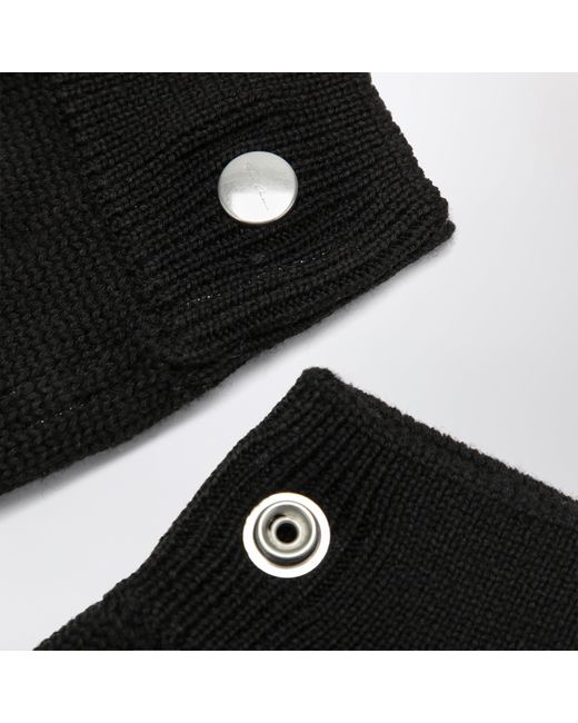 Rick Owens Black Wool Gloves for men