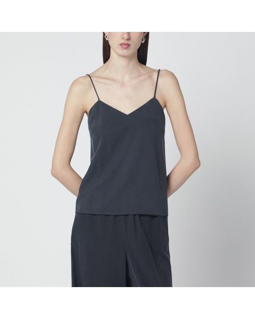 Max Mara Blue Silk Tank Top