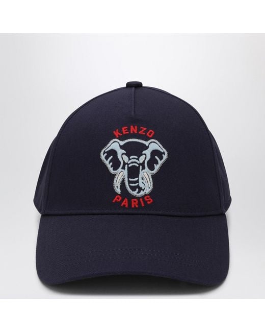 KENZO Blue Baseball Cap With Logo