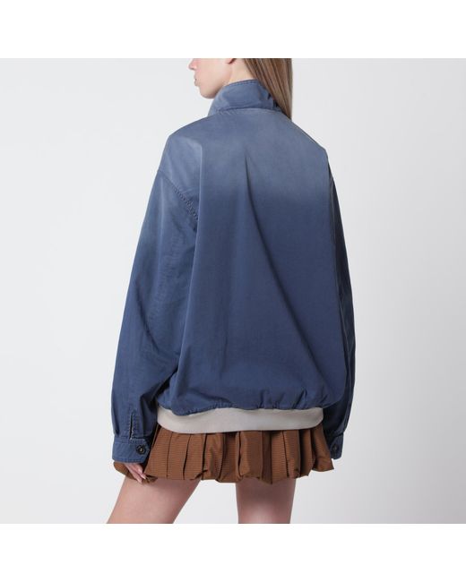 Miu Miu Blue Lime Old-Washed Twill Blouson