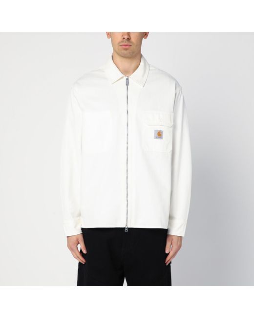 Carhartt White Rainer Shirt Jacket Cotton for men