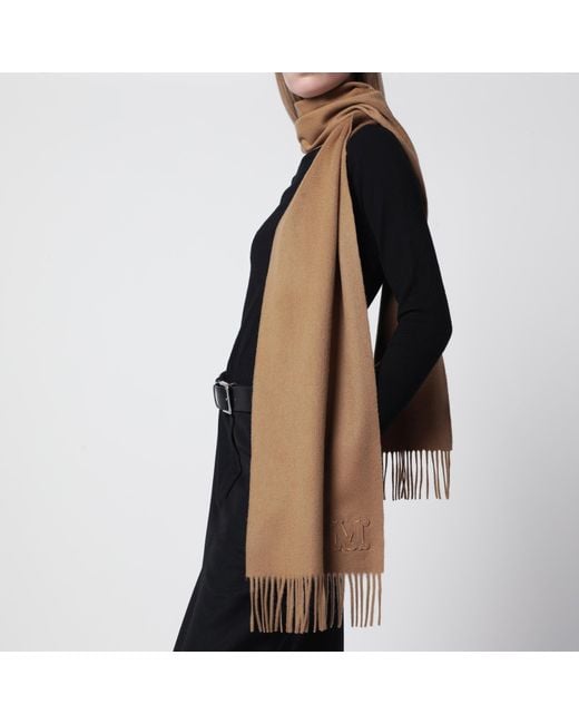 Sciarpa Color Cammello di Max Mara in Brown