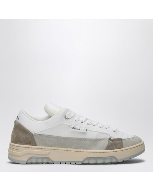 Santha White /grey Colour-block Sneaker for men