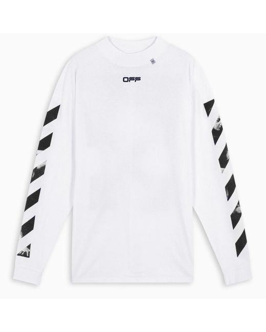 Off-White c/o Virgil Abloh White Caravaggio Cotton-jersey Arrow-print Sweatshirt for men