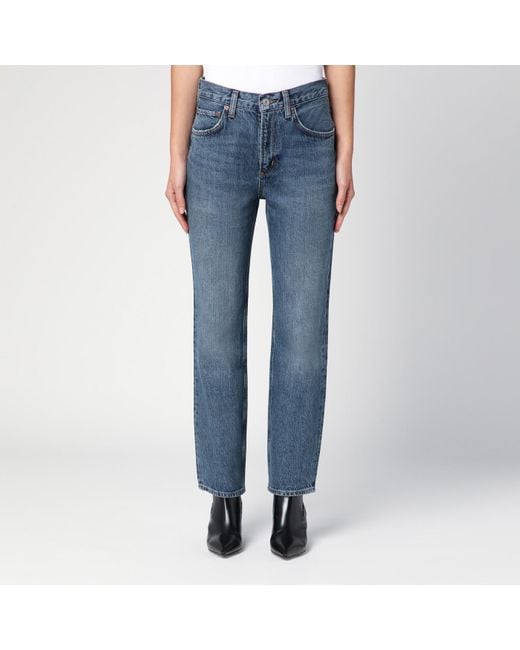 Agolde Blue Valen Jeans In Regenerated Denim