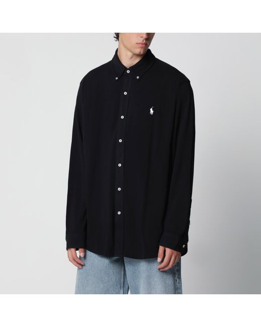 Polo Ralph Lauren Black Featherweight Mesh Shirt for men