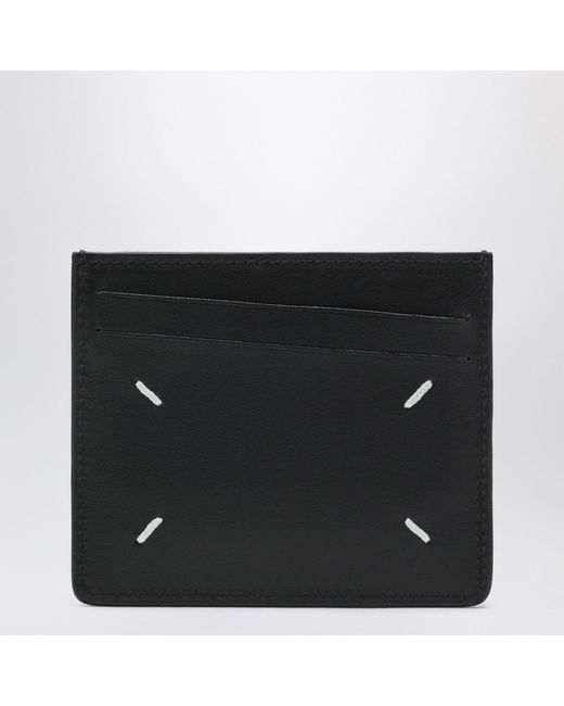 Maison Margiela Black Four Stitches Card Holder for men
