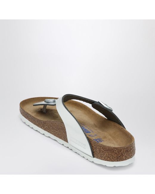 Birkenstock Brown Gizeh Birko-flor Flip-flops Silver
