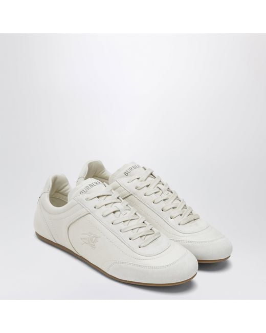 Burberry White Leather Knight Runner Trainers for men