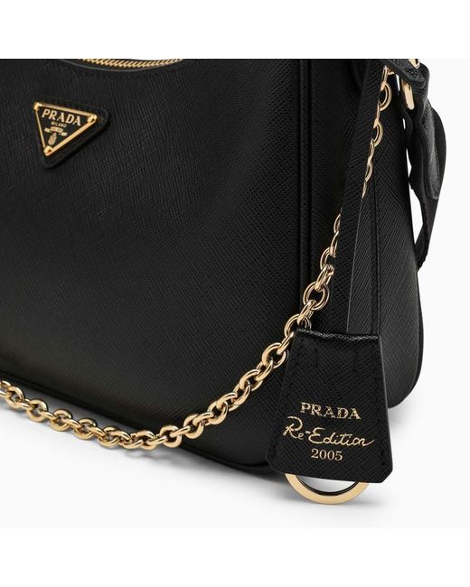 Borsa re-edition 2005 nera in pelle di Prada in Black