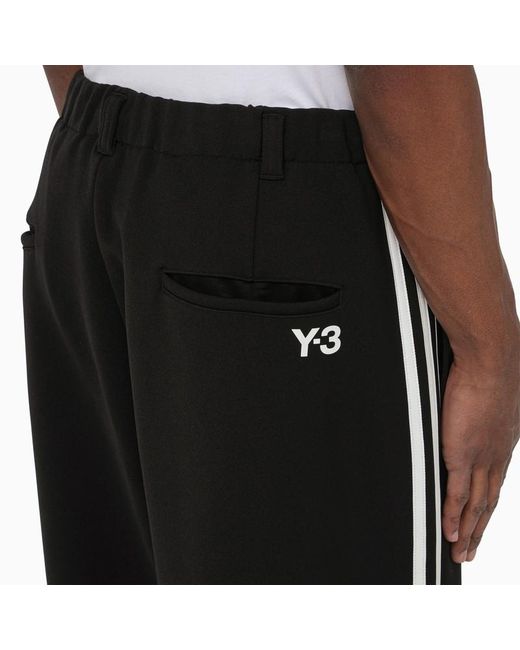 Pantalone track e bianco con logo di Y-3 in Black da Uomo
