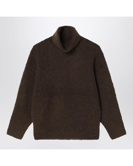Totême Brown Bouclé Turtleneck Pepper