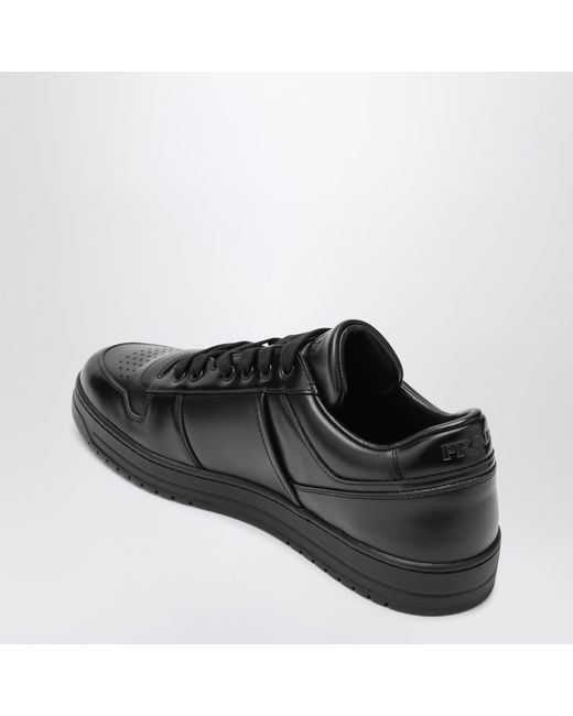 Prada Black Downtown Leather Sneakers for men