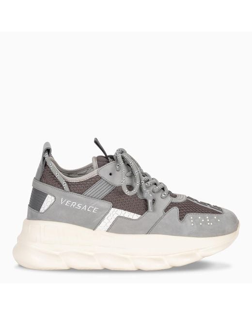 Versace Gray Grey Chain Reaction 2 Chunky Sneakers for men