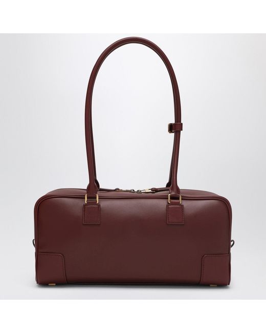 Loewe Purple Amazona 31 Cropped Bag In Mahogany Leather