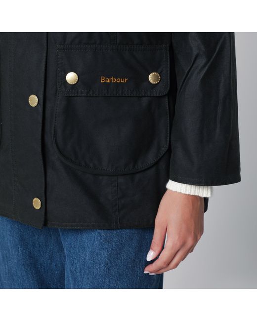 Barbour Black Modern Beadnell Waxed Jacket