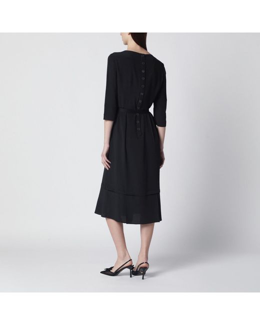 Prada Black Silk-Blend Dress