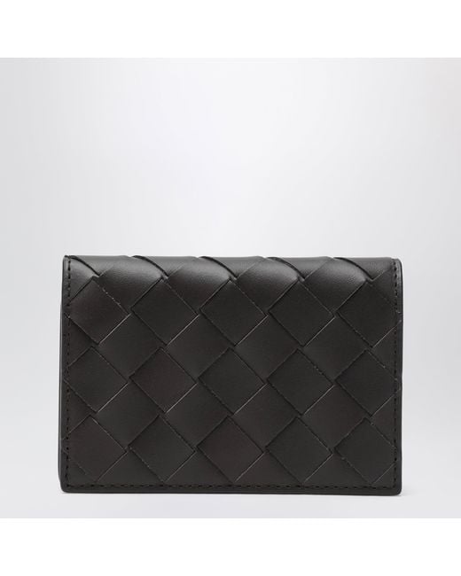 Bottega Veneta Black Intrecciato Business Card Holder for men