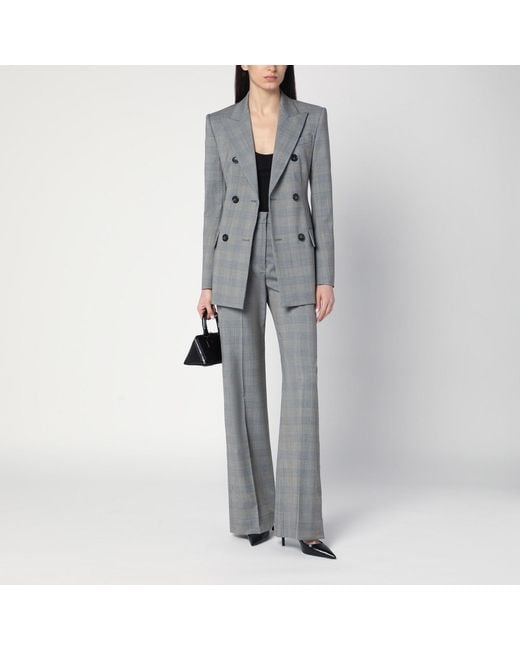 Sportmax Gray Prince Of Wales Check Pants