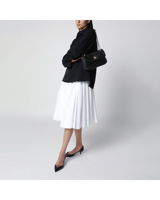 Bottega Veneta Black Intrecciato Madison Shoulder Bag