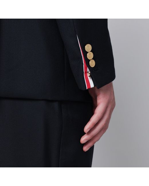 Thom Browne Blue Single-Breasted Wool Jacket for men