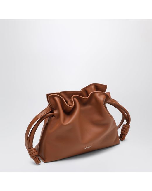 Loewe Brown Mini Flamenco Clutch Bag