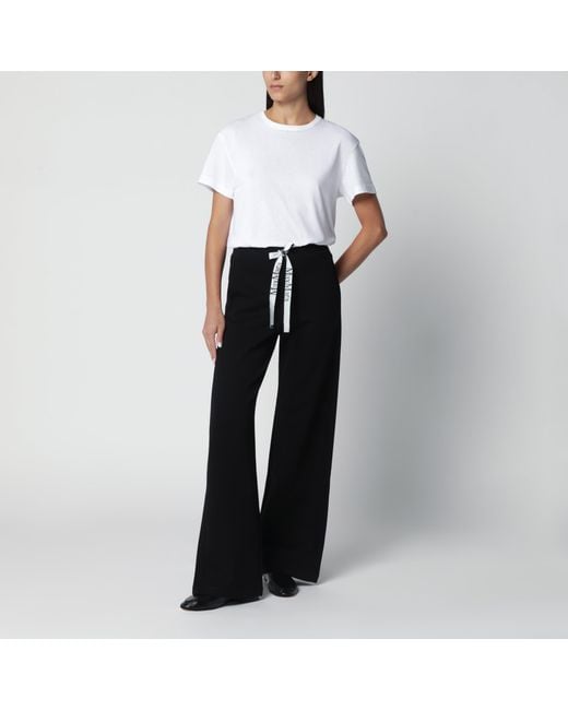 Max Mara Black Wide-Leg Double Jersey Pants