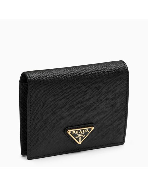 Prada Saffiano Leather Small Wallet in Black Lyst UK