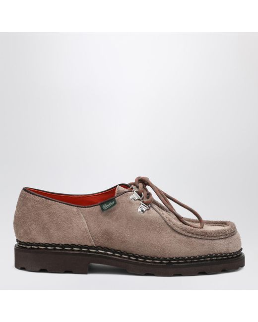 Paraboot Brown Graphite Suede Michael Anneaux Lace-Up for men