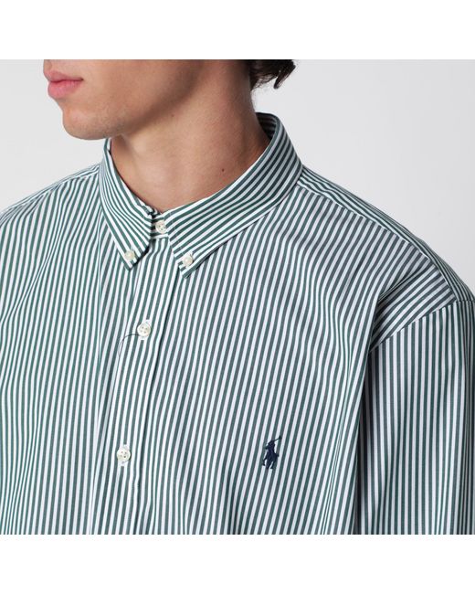 Polo Ralph Lauren Blue Forest Striped Slim-Fit Stretch Shirt for men