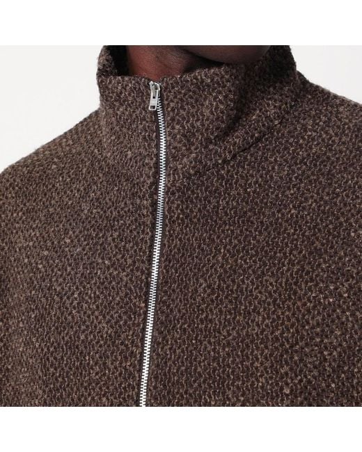 Our Legacy Brown Textu Zip-Up Jacket for men