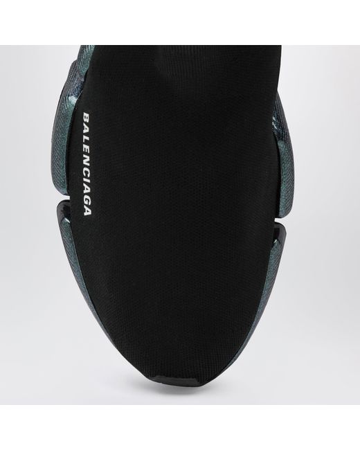 Balenciaga Black Speed 2.0 Iridescent Knit Sneakers for men